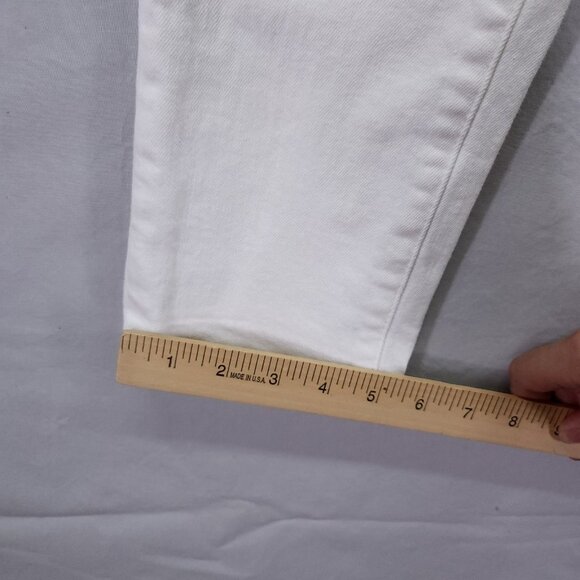 Frame Jeans Womens Size 28 White Denim Le Garcon Tapered Leg Crop 27" - Picture 9 of 14